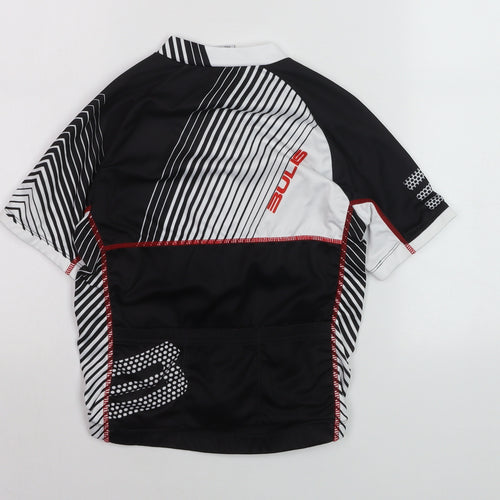 Bulls Boys Black Cycling Jersey 1/4 Zip Short Sleeve Size 140