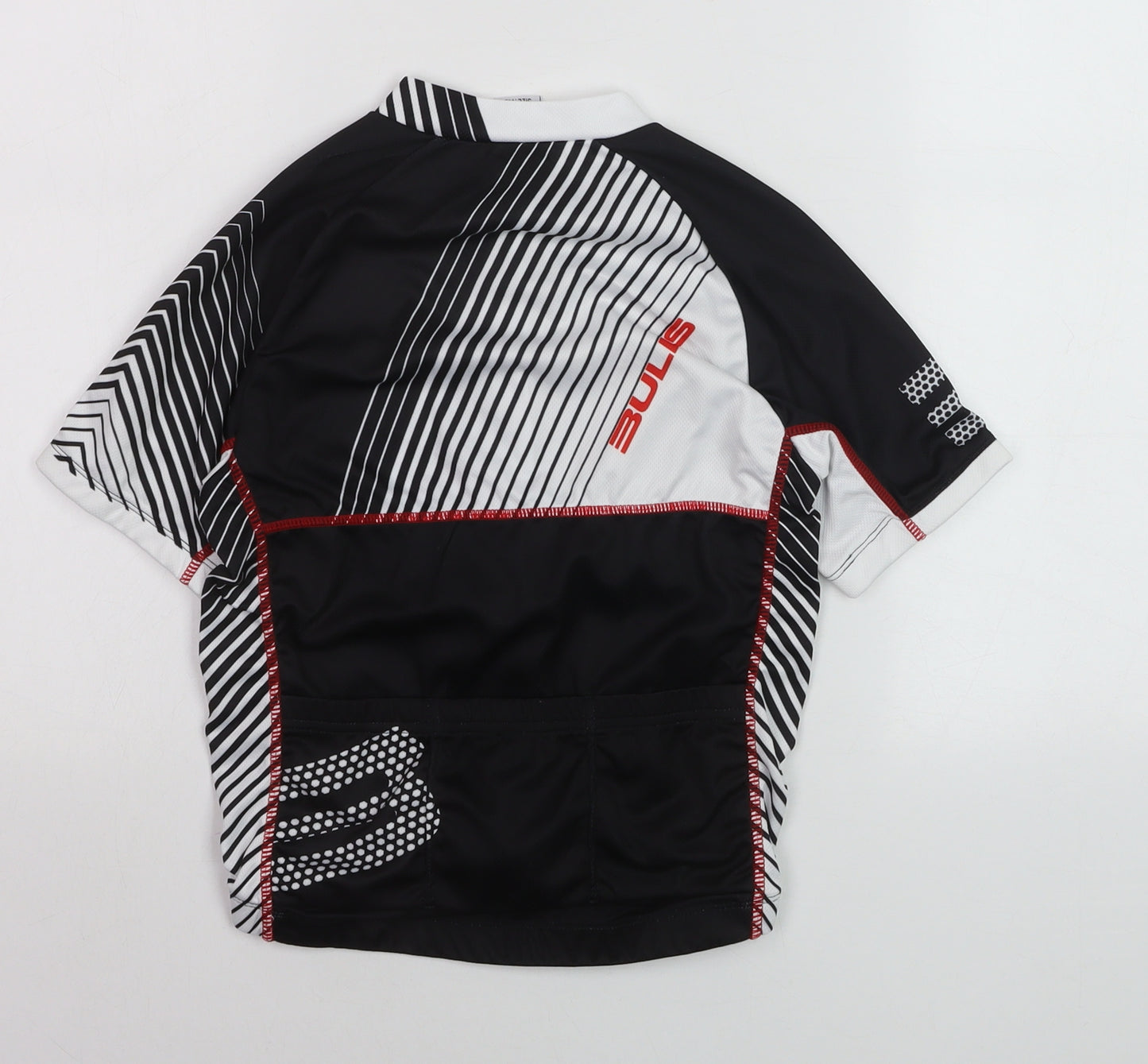 Bulls Boys Black Cycling Jersey 1/4 Zip Short Sleeve Size 140