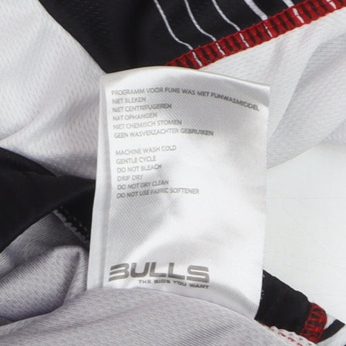 Bulls Boys Black Cycling Jersey 1/4 Zip Short Sleeve Size 140