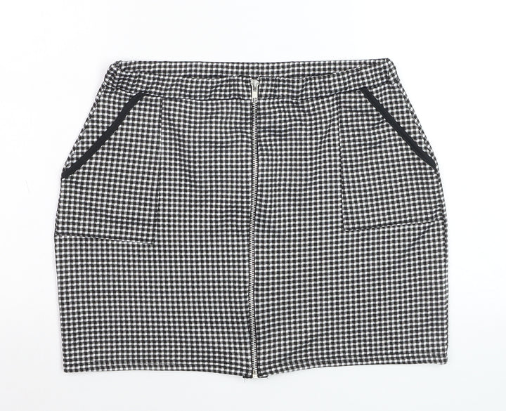 PrettyLittleThing Women’s Black Check Stretch Pencil Skirt Size 16