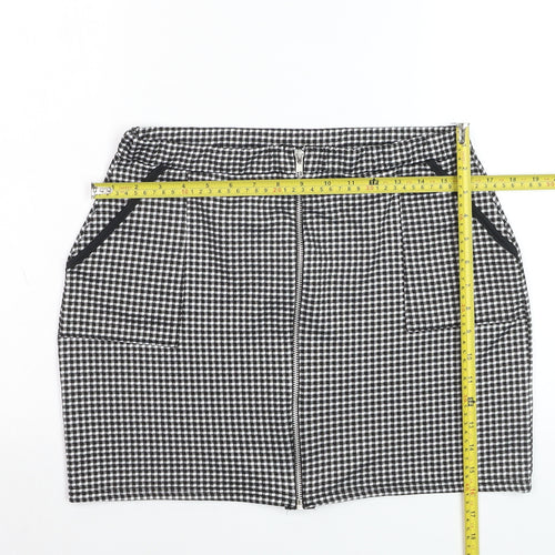 PrettyLittleThing Women’s Black Check Stretch Pencil Skirt Size 16