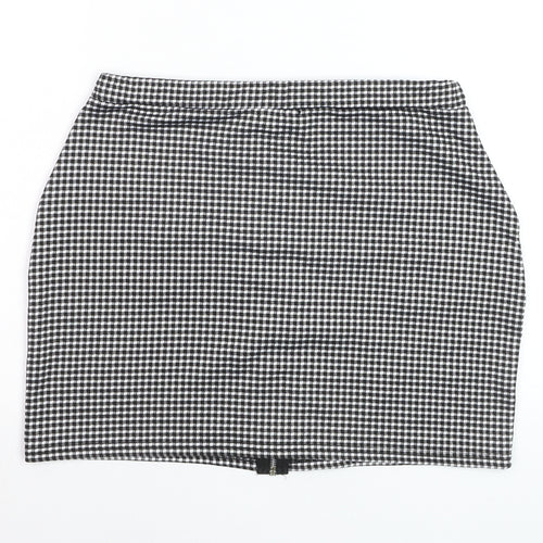 PrettyLittleThing Women’s Black Check Stretch Pencil Skirt Size 16