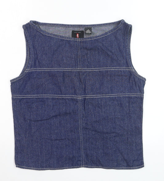 Levi's Women's Blue Denim Sleeveless Tank Top M