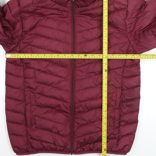Lapasa Women's Red Puffer Jacket Size L Down Insulated Lightweight Winter Coat