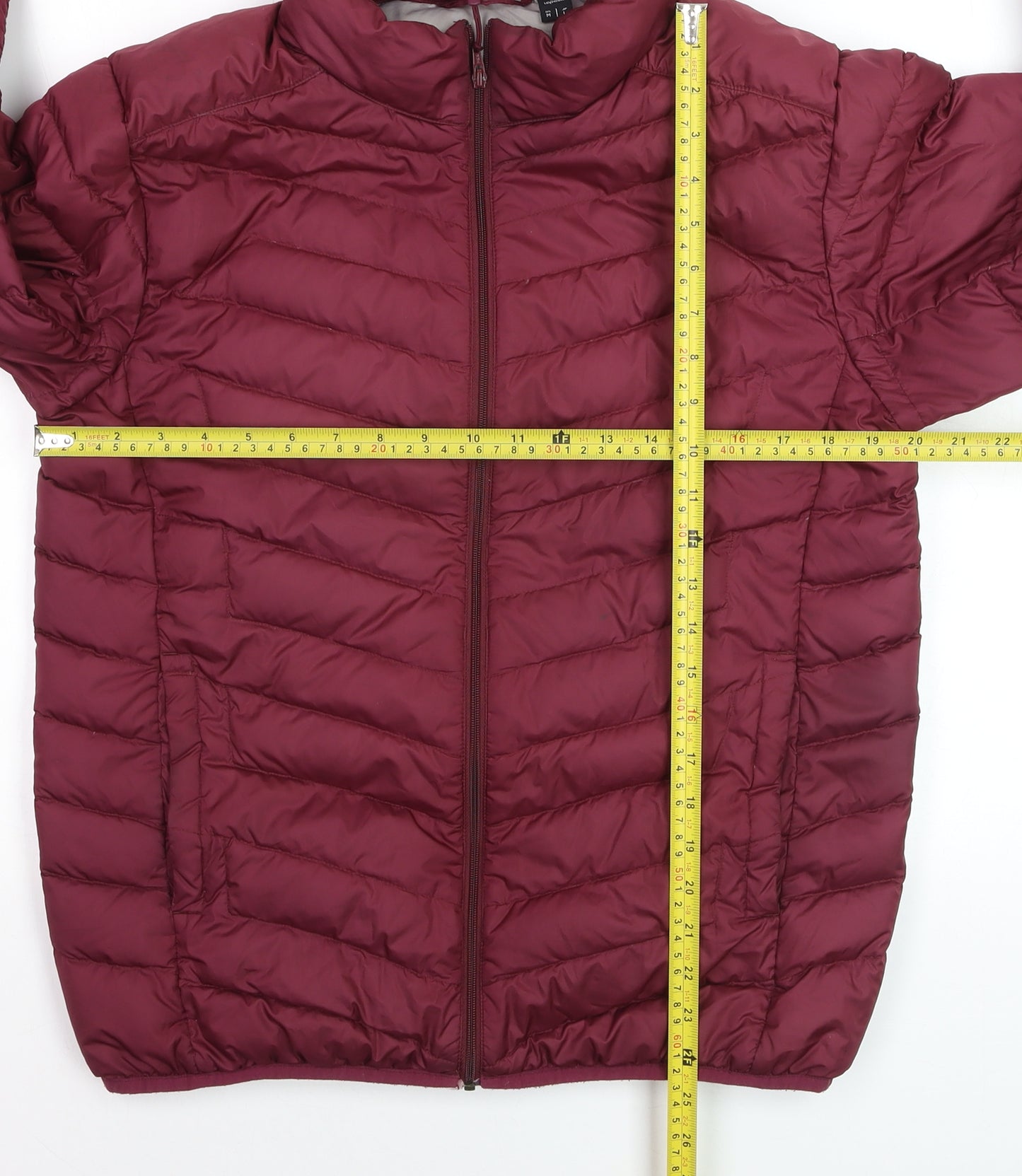Lapasa Women's Red Puffer Jacket Size L Down Insulated Lightweight Winter Coat