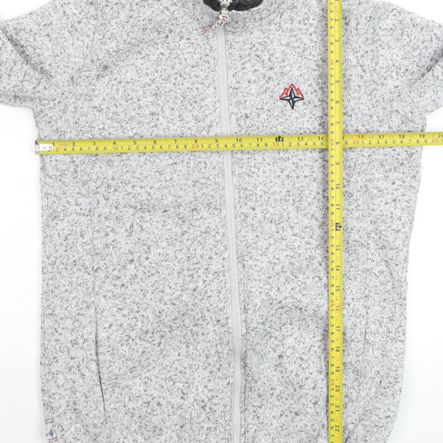 PSNG Men's Grey Full Zip Fleece Jacket Size S Outdoor Casual