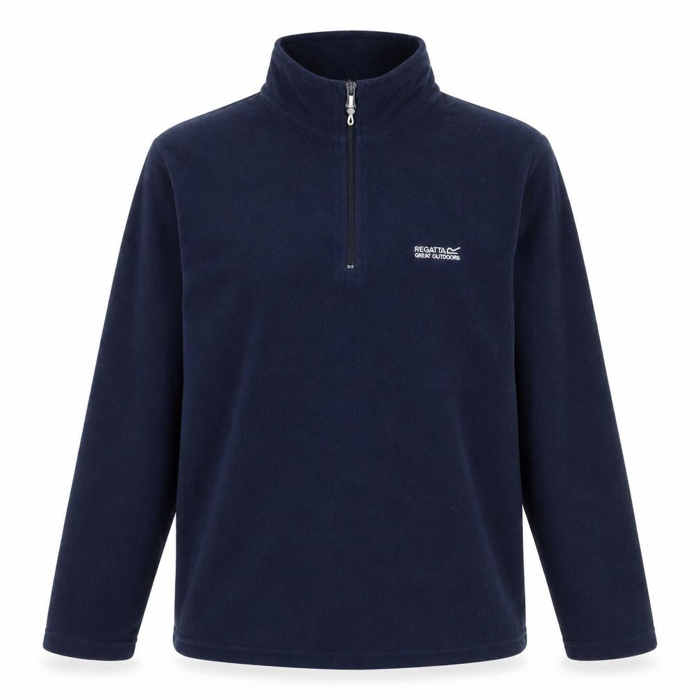 Front view of Regatta Men's Blue XL Fleece 1/4 Zip Pullover Sweatshirt Outdoor