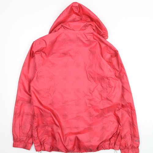 TOG24 Womens Red Hooded Waterproof Rain Jacket Size 10-12