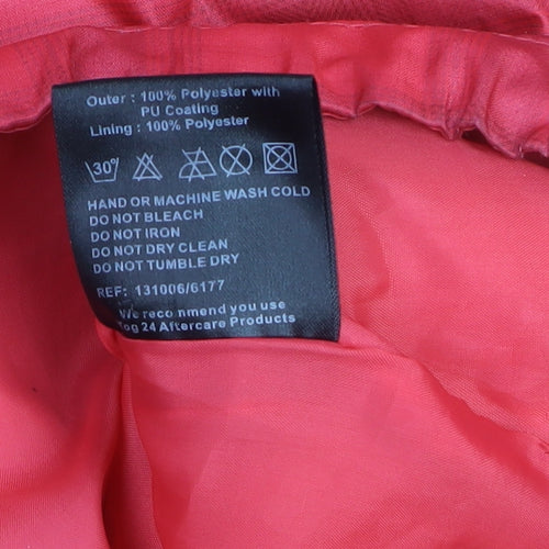 TOG24 Womens Red Hooded Waterproof Rain Jacket Size 10-12