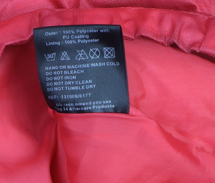 TOG24 Womens Red Hooded Waterproof Rain Jacket Size 10-12