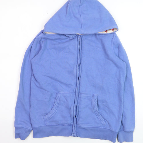 FatFace Boys Blue Full Zip Hoodie Size 12-13 Years Cotton Blend