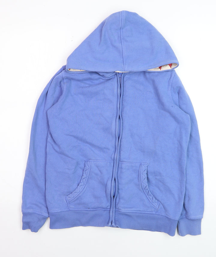 FatFace Boys Blue Full Zip Hoodie Size 12-13 Years Cotton Blend