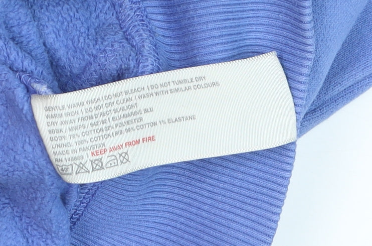 FatFace Boys Blue Full Zip Hoodie Size 12-13 Years Cotton Blend