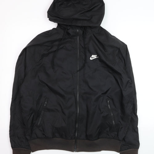 Nike Men's Black M Hooded Windbreaker Jacket