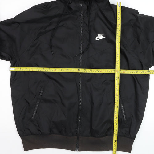Nike Men's Black M Hooded Windbreaker Jacket