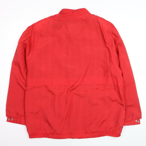 C&A Womens Red Silk Lightweight Casual Jacket Size 16