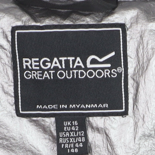 Regatta Womens Silver Puffer Jacket UK 16 Lightweight Insulated Coat