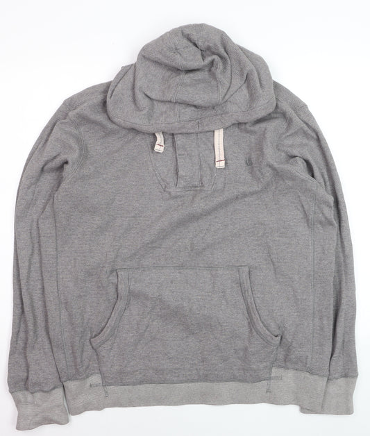 Fat Face Men's Grey XL Pullover Hoodie Cotton Casual Sweatshirt