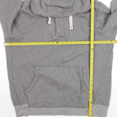Fat Face Men's Grey XL Pullover Hoodie Cotton Casual Sweatshirt