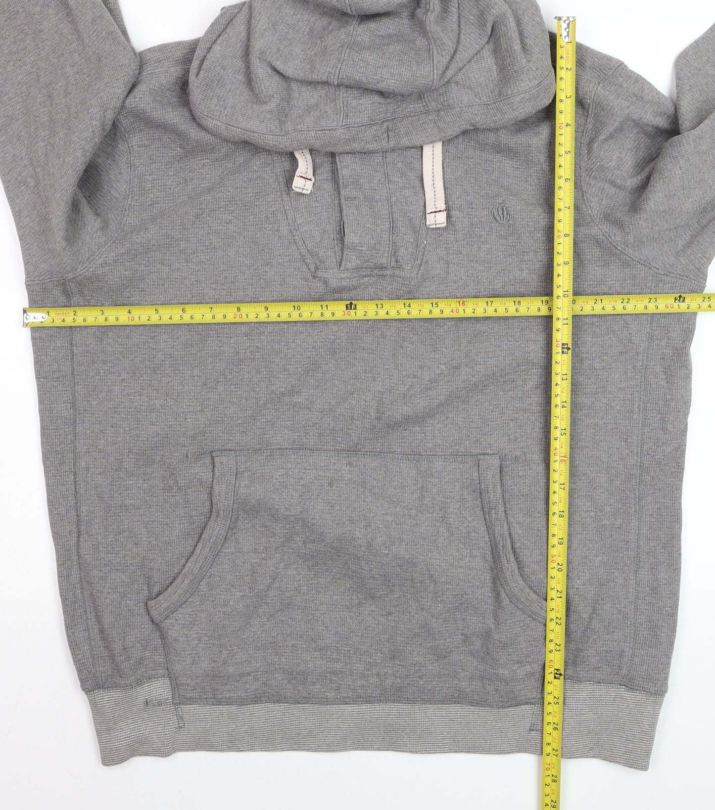 Fat Face Men's Grey XL Pullover Hoodie Cotton Casual Sweatshirt
