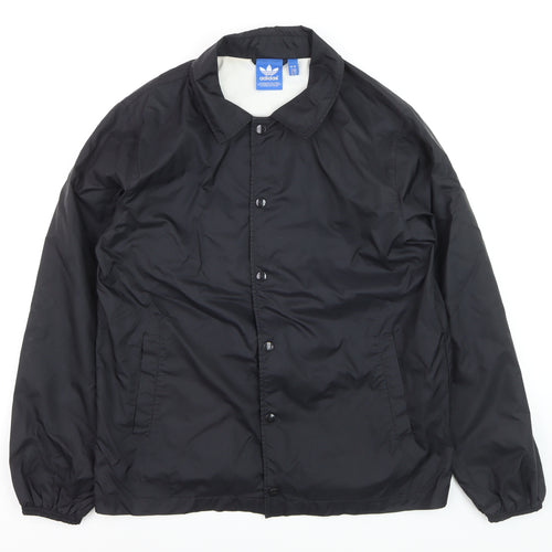 Adidas Men Black Nylon Coach Jacket S by Nigo Collared Streetwear