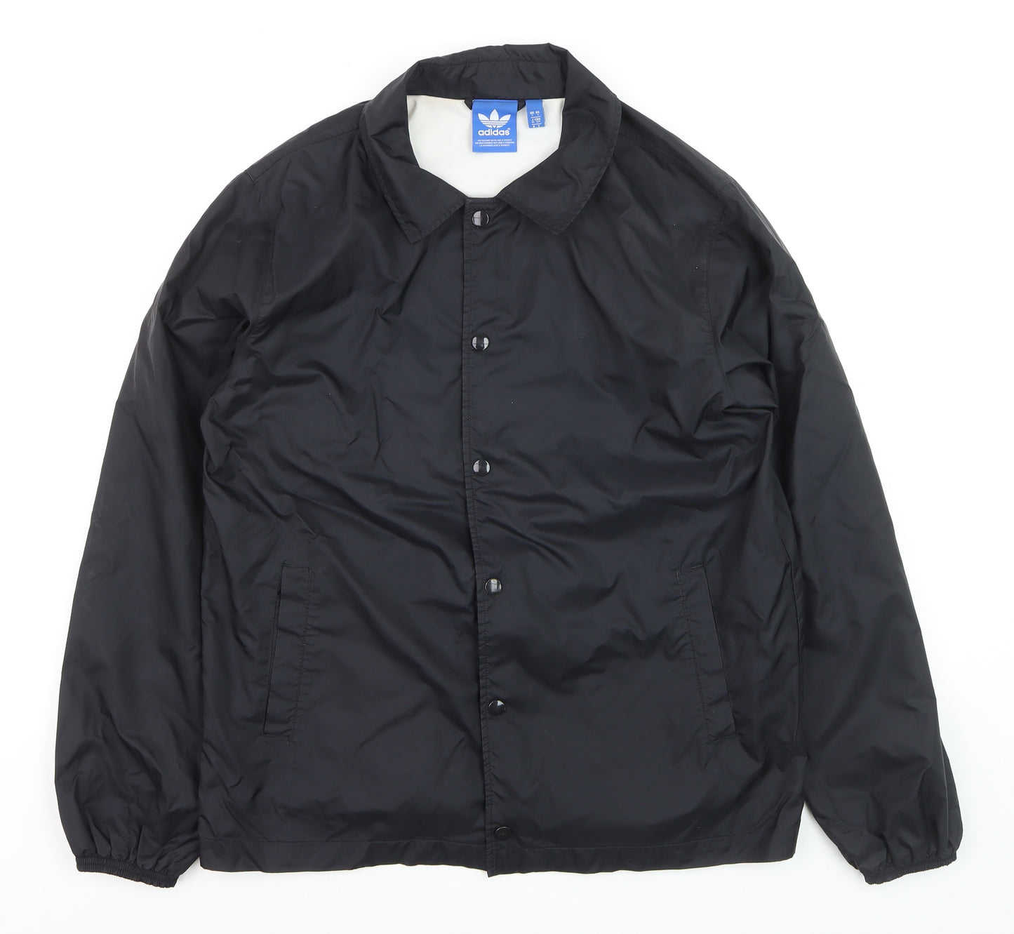Adidas Men Black Nylon Coach Jacket S by Nigo Collared Streetwear