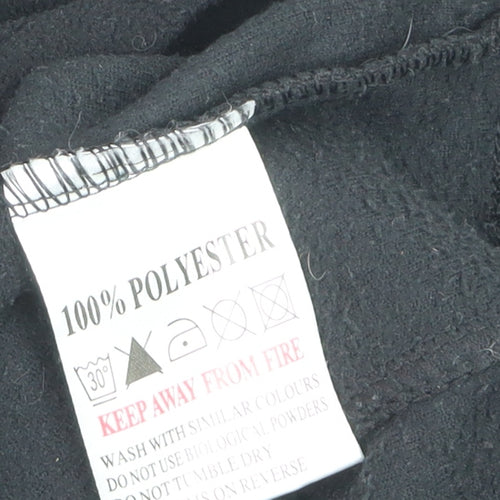 Campri Mens Black Fleece 1/4 Zip Pullover Sweatshirt L