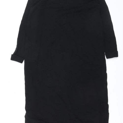 Gallery Women's Black Knit Midi Sweater Dress Size 12