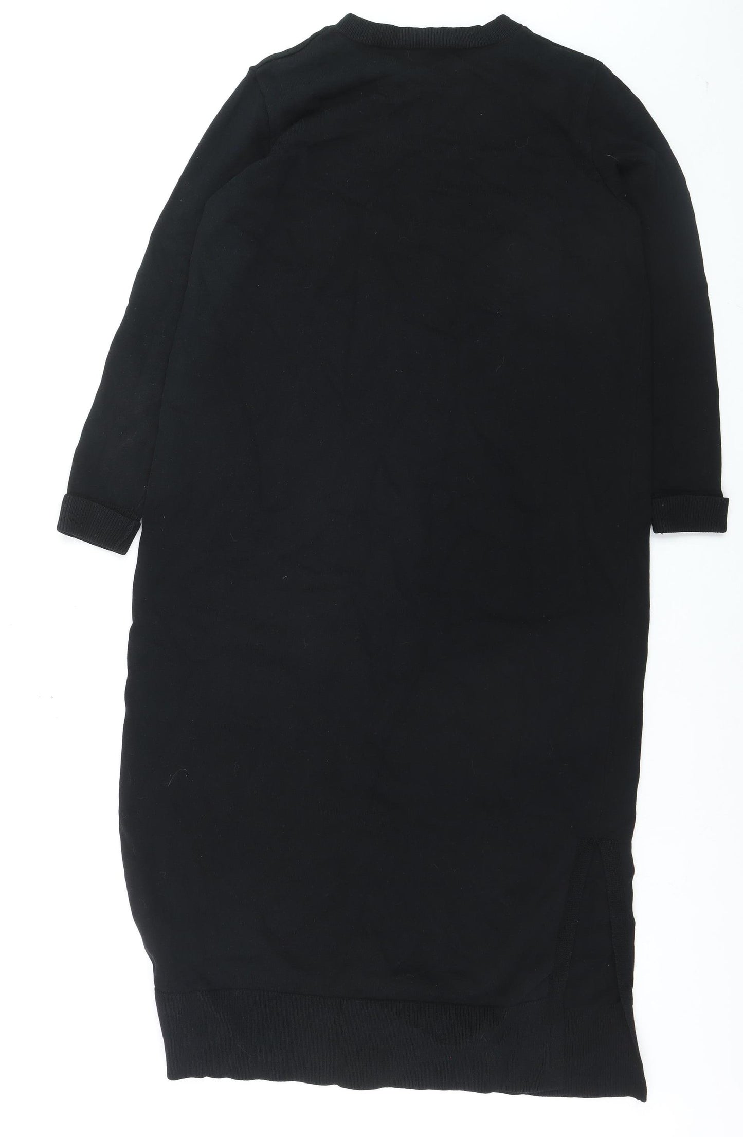 Gallery Women's Black Knit Midi Sweater Dress Size 12