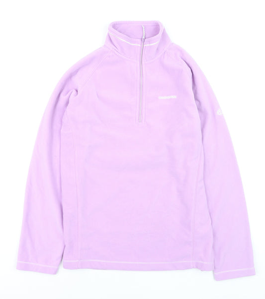 Craghoppers Women’s Purple Fleece Pullover Hoodie UK 16 Lightweight 1/2 Zip