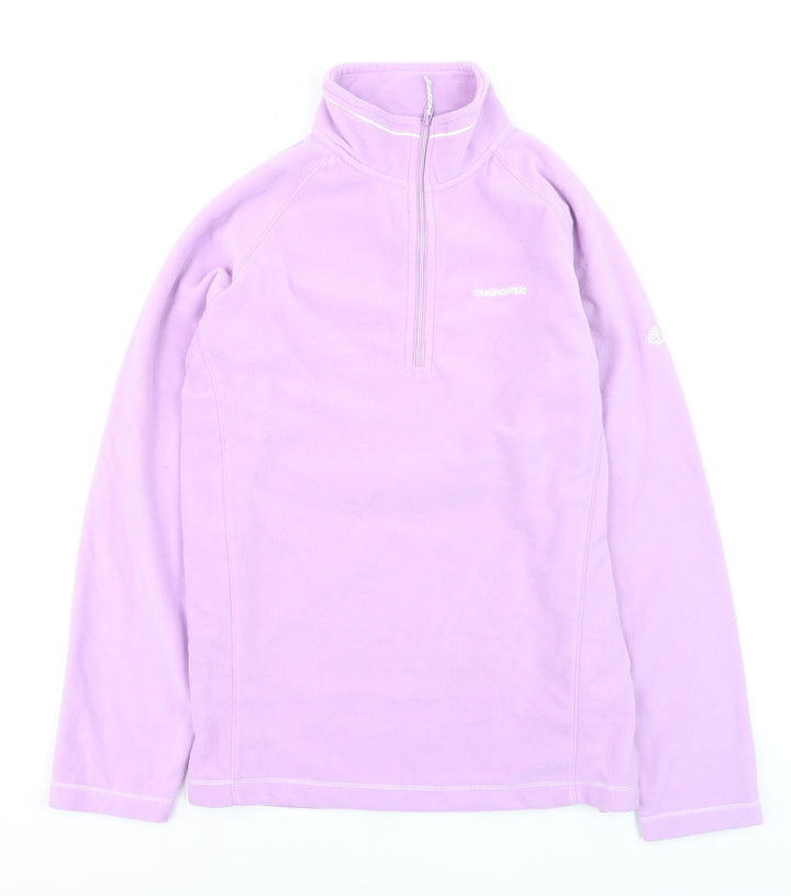 Craghoppers Women’s Purple Fleece Pullover Hoodie UK 16 Lightweight 1/2 Zip
