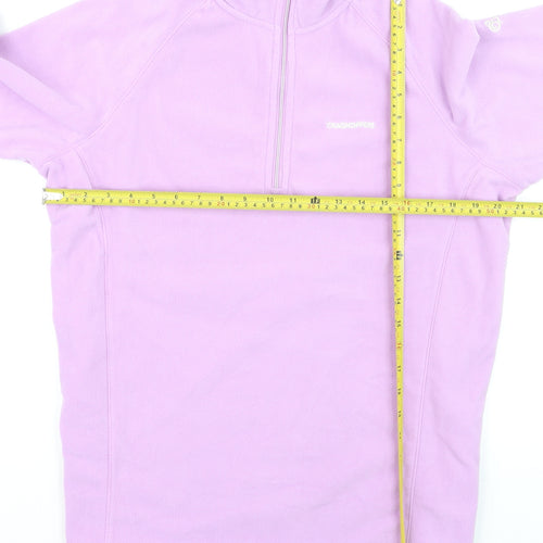 Craghoppers Women’s Purple Fleece Pullover Hoodie UK 16 Lightweight 1/2 Zip