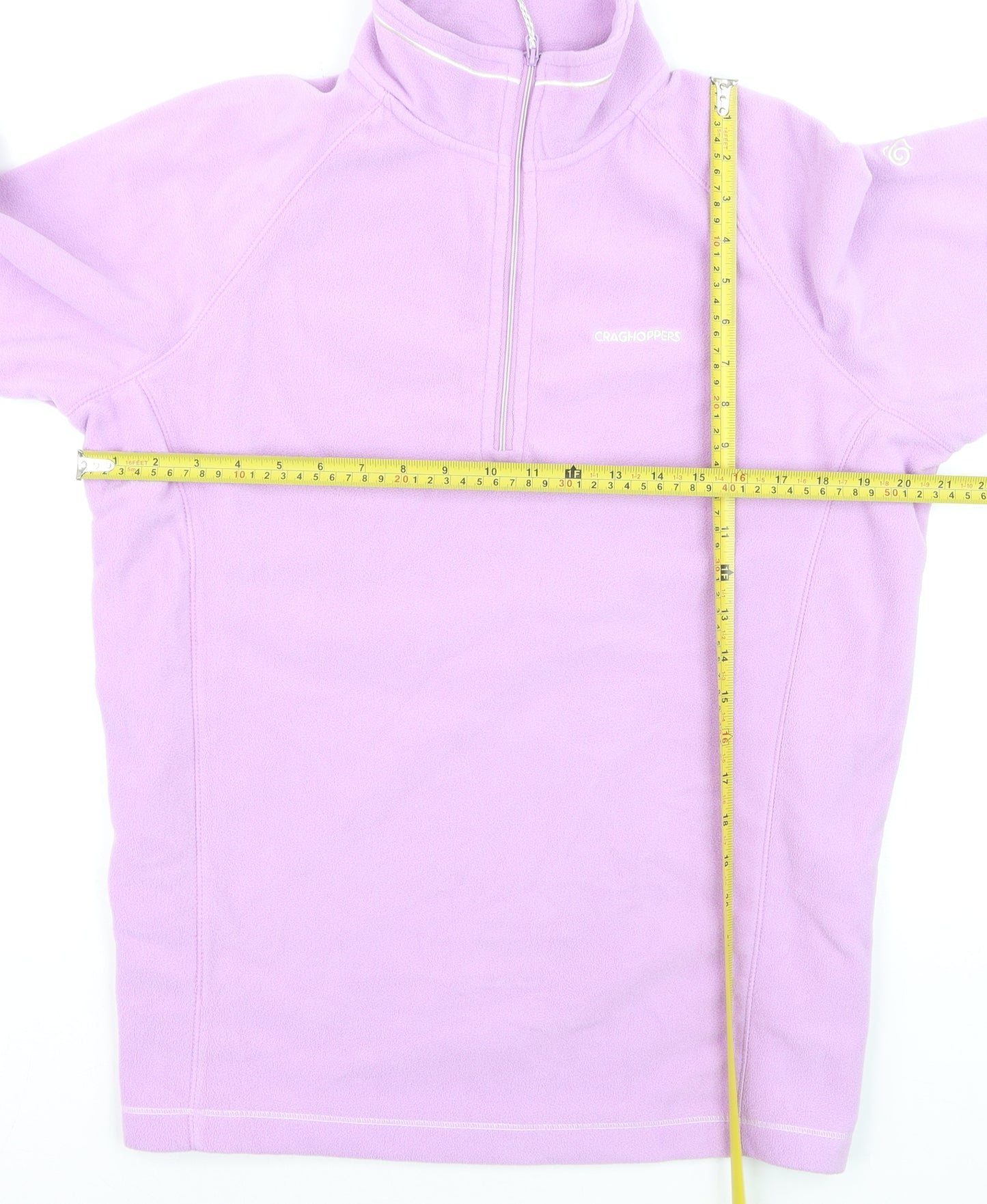 Craghoppers Women’s Purple Fleece Pullover Hoodie UK 16 Lightweight 1/2 Zip