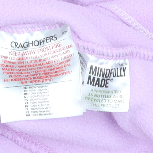 Craghoppers Women’s Purple Fleece Pullover Hoodie UK 16 Lightweight 1/2 Zip