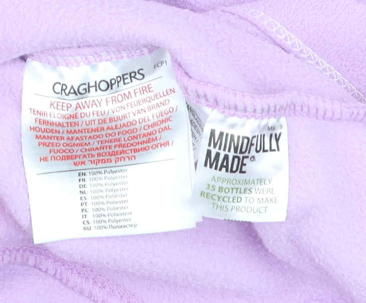 Craghoppers Women’s Purple Fleece Pullover Hoodie UK 16 Lightweight 1/2 Zip