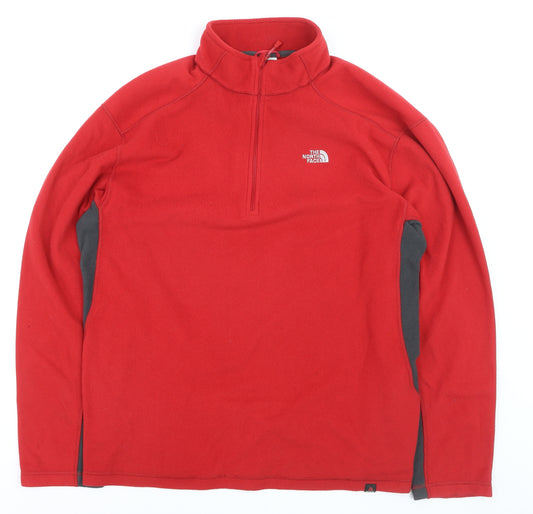 The North Face Men’s Red XL Fleece 1/4 Zip Pullover Sweatshirt