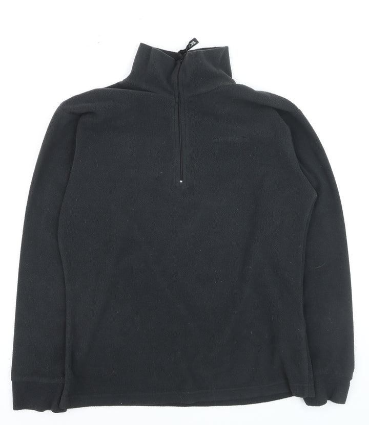 Trespass Men's Black Fleece Half Zip Pullover Sweatshirt M