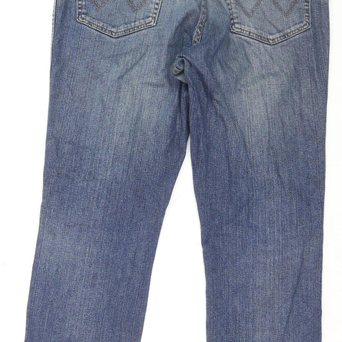 Wrangler Men's Blue Straight Denim Jeans W36 L30 Texas Stretch