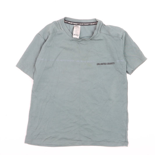 Decathlon Boys Green 5-6 Years Short Sleeve Cotton T-Shirt