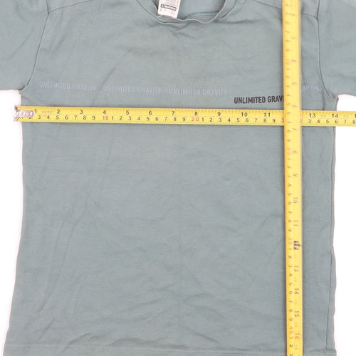 Decathlon Boys Green 5-6 Years Short Sleeve Cotton T-Shirt