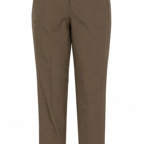 Fransa Womens Brown Dress Pants Size 12 Straight Leg Work Trousers