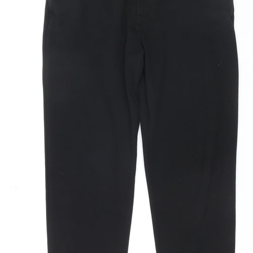 COS Women's Black Cotton Straight Leg Trousers Size 22