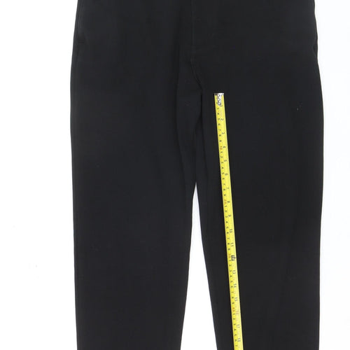 COS Women's Black Cotton Straight Leg Trousers Size 22