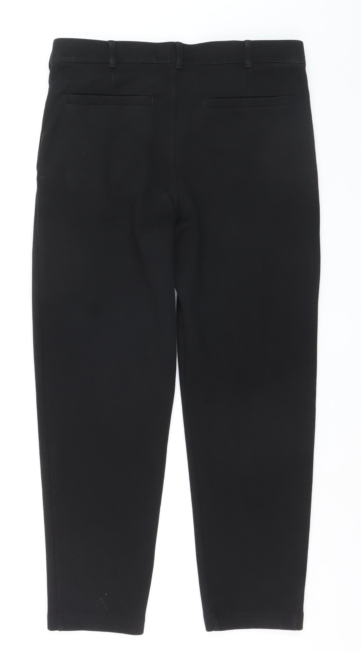 COS Women's Black Cotton Straight Leg Trousers Size 22
