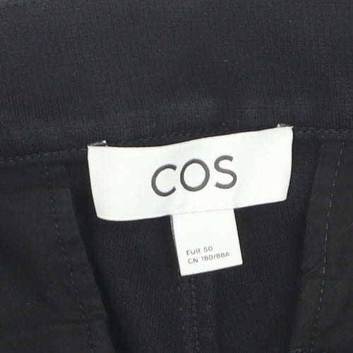 COS Women's Black Cotton Straight Leg Trousers Size 22