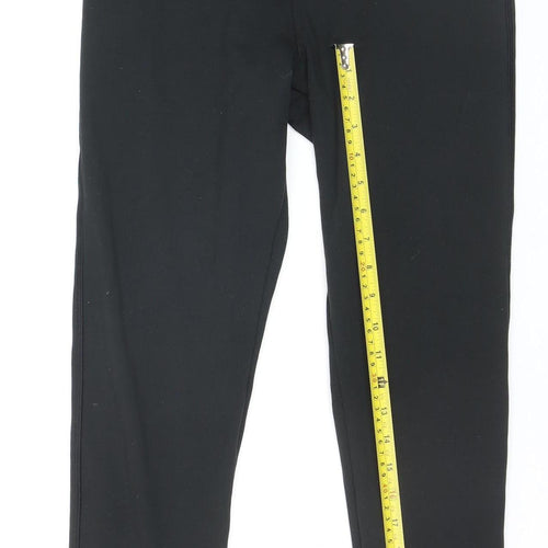 PINK Women's Black High Rise Lace-Up Active Leggings Size L