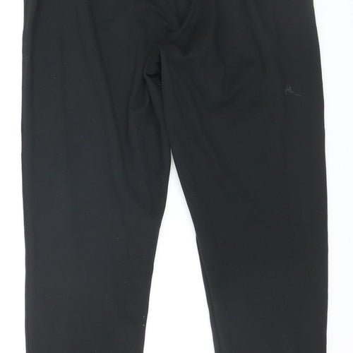PINK Women's Black High Rise Lace-Up Active Leggings Size L