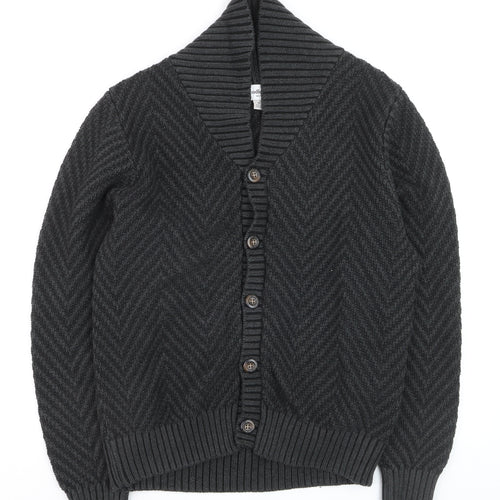 Goodfellow & Co Men’s Grey Herringbone Knit Button Cardigan M