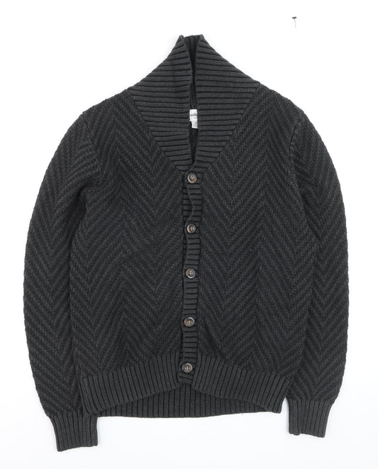 Goodfellow & Co Men’s Grey Herringbone Knit Button Cardigan M