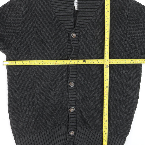 Goodfellow & Co Men’s Grey Herringbone Knit Button Cardigan M